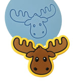 Moose Head Cookie Cutter | Stamp | Stencil #2 Animals & Dinosaurs Cookie Cutter Lady 