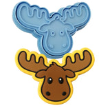 Moose Head Cookie Cutter | Stamp | Stencil #2 Animals & Dinosaurs Cookie Cutter Lady 