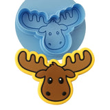 Moose Head Cookie Cutter | Stamp | Stencil #2 Animals & Dinosaurs Cookie Cutter Lady 
