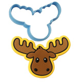 Moose Head Cookie Cutter | Stamp | Stencil #2 Animals & Dinosaurs Cookie Cutter Lady 