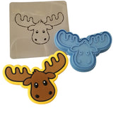 Moose Head Cookie Cutter | Stamp | Stencil #2 Animals & Dinosaurs Cookie Cutter Lady 