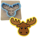 Moose Head Cookie Cutter | Stamp | Stencil #2 Animals & Dinosaurs Cookie Cutter Lady 