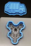 Motorcycle Cookie Cutter | Stamp | Stencil #1 Comic Book / Vehicles Cookie Cutter Lady 