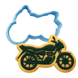 Motorcycle Cookie Cutter | Stamp | Stencil #3 Comic Book / Vehicles Cookie Cutter Lady MINI - 2 Inches (5cm) Cookie Cutter ONLY (Outline) 