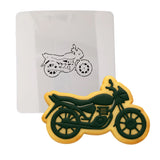 Motorcycle Cookie Cutter | Stamp | Stencil #3 Comic Book / Vehicles Cookie Cutter Lady MINI - 2 Inches (5cm) Stencil ONLY 