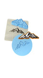 Mountain Range Cookie Cutter | Stamp | Stencil #2 Boys/ Army / Outdoorsman Cookie Cutter Lady MINI - 2 Inches (5cm) **FULL SET BUNDLE** Cutter + Stamp + Stencil + Debosser **BEST DEAL** 