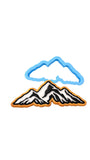 Mountain Range Cookie Cutter | Stamp | Stencil #2 Boys/ Army / Outdoorsman Cookie Cutter Lady MINI - 2 Inches (5cm) Cookie Cutter ONLY (Outline) 