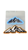 Mountain Range Cookie Cutter | Stamp | Stencil #2 Boys/ Army / Outdoorsman Cookie Cutter Lady MINI - 2 Inches (5cm) **BUNDLE** Cutter + Stencil 