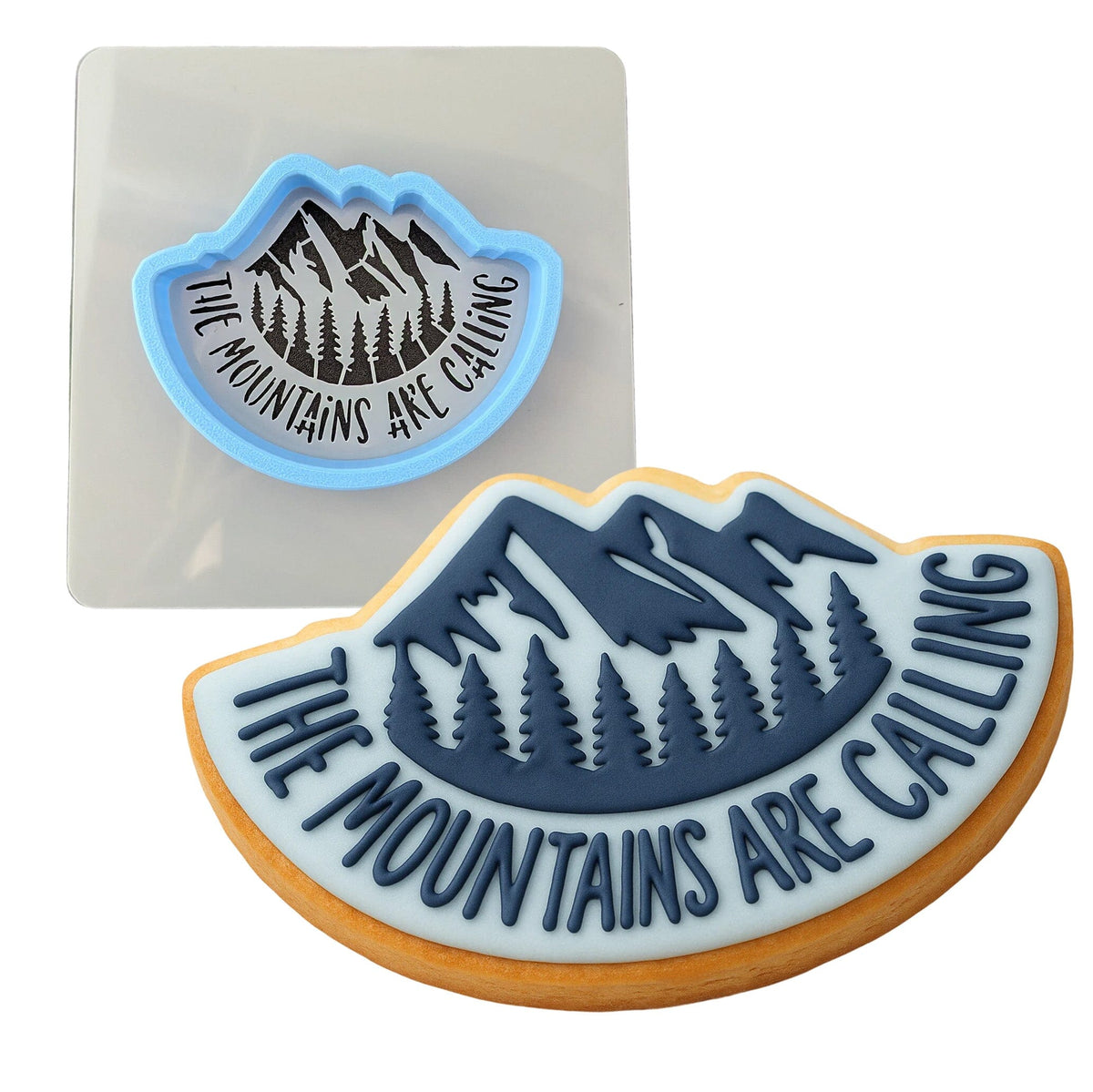 Mountains Are Calling Cookie Cutter | Stamp | Stencil #1 Boys/ Army / Outdoorsman Cookie Cutter Lady 