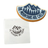 Mountains Are Calling Cookie Cutter | Stamp | Stencil #1 Boys/ Army / Outdoorsman Cookie Cutter Lady 2 Inch Small Cupcake Stencil Only No
