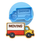 Moving Truck Cookie Cutter | Stamp | Stencil - SHARP EDGES - FAST Shipping - Choose Your Own Size! #1 Cookie Cutter Lady LITTLE - 3 Inches (7.62cm) **BUNDLE** Cutter + Debosser 