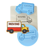 Moving Truck Cookie Cutter | Stamp | Stencil - SHARP EDGES - FAST Shipping - Choose Your Own Size! #1 Cookie Cutter Lady LITTLE - 3 Inches (7.62cm) **FULL SET BUNDLE** Cutter + Stamp + Stencil + Debosser **BEST DEAL** 