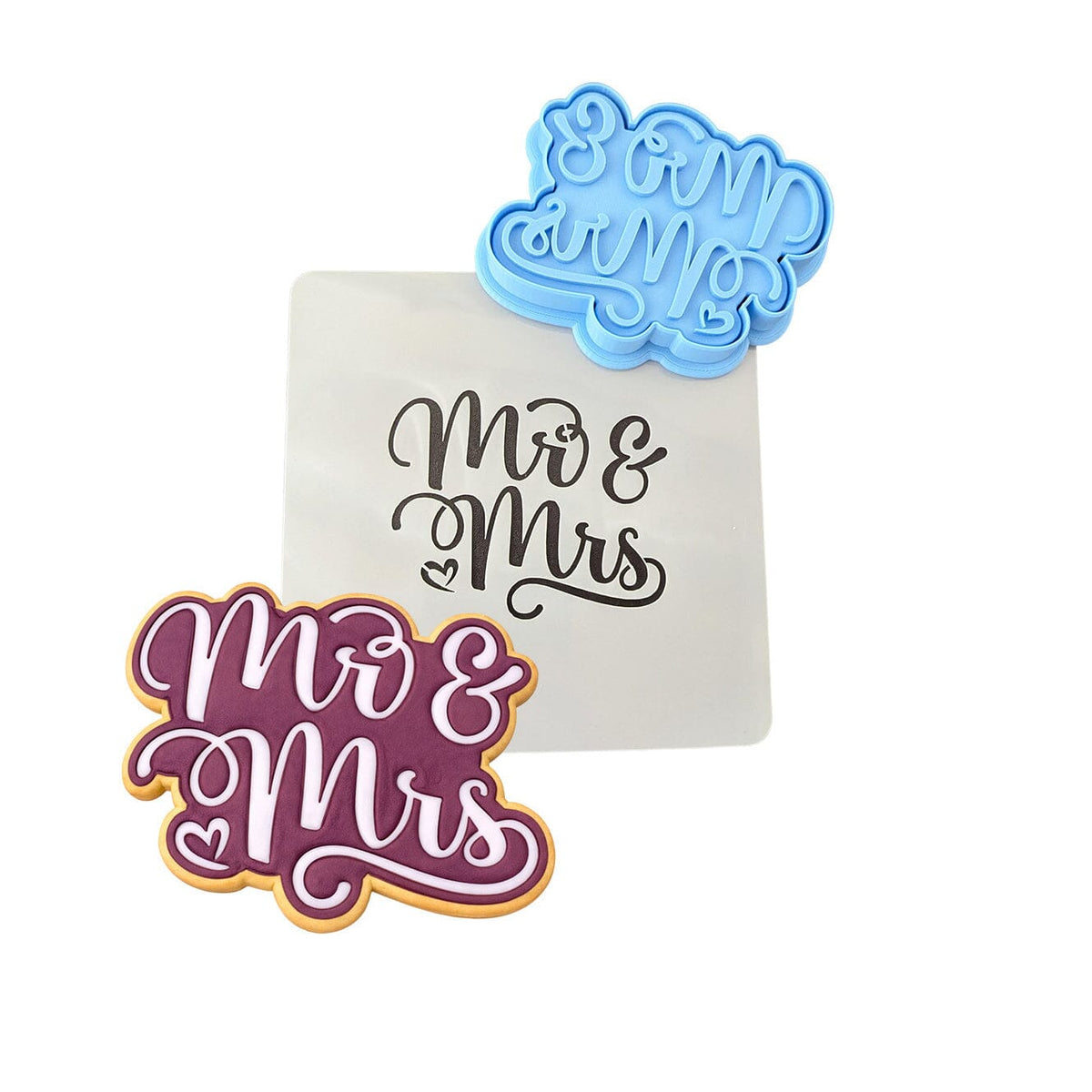 Mr. and Mrs. Cookie Cutter | Stamp | Stencil #1 Wedding / Baby / V Day Cookie Cutter Lady 