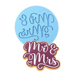 Mr. and Mrs. Cookie Cutter | Stamp | Stencil #1 Wedding / Baby / V Day Cookie Cutter Lady MINI - 2 Inches (5cm) Debosser ONLY 