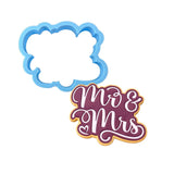 Mr. and Mrs. Cookie Cutter | Stamp | Stencil #1 Wedding / Baby / V Day Cookie Cutter Lady MINI - 2 Inches (5cm) Cookie Cutter ONLY (Outline) 