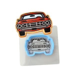 Muscle Car Cookie Cutter | Stamp | Stencil #1 Comic Book / Vehicles Cookie Cutter Lady MINI - 2 Inches (5cm) **BUNDLE** Cutter + Stencil 