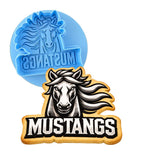 Mustangs Words 1 Cookie Cutter | Stamp | Stencil - SHARP EDGES - FAST Shipping - Choose Your Own Size! #1 Cookie Cutter Lady LITTLE - 3 Inches (7.62cm) **BUNDLE** Cutter + Debosser 