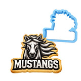 Mustangs Words 1 Cookie Cutter | Stamp | Stencil - SHARP EDGES - FAST Shipping - Choose Your Own Size! #1 Cookie Cutter Lady LITTLE - 3 Inches (7.62cm) Cookie Cutter ONLY (Outline) 