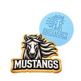 Mustangs Words 1 Cookie Cutter | Stamp | Stencil - SHARP EDGES - FAST Shipping - Choose Your Own Size! #1 Cookie Cutter Lady LITTLE - 3 Inches (7.62cm) Debosser ONLY 