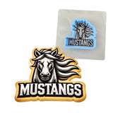 Mustangs Words 1 Cookie Cutter | Stamp | Stencil - SHARP EDGES - FAST Shipping - Choose Your Own Size! #1 Cookie Cutter Lady LITTLE - 3 Inches (7.62cm) **BUNDLE** Cutter + Stencil 
