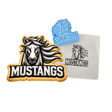 Mustangs Words 1 Cookie Cutter | Stamp | Stencil - SHARP EDGES - FAST Shipping - Choose Your Own Size! #1 Cookie Cutter Lady LITTLE - 3 Inches (7.62cm) **BUNDLE** Cutter + Stamp + Stencil 