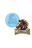 Mustangs Words 2 Cookie Cutter | Stamp | Stencil - SHARP EDGES - FAST Shipping - Choose Your Own Size! #1 Cookie Cutter Lady LITTLE - 3 Inches (7.62cm) Debosser ONLY 