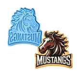 Mustangs Words 2 Cookie Cutter | Stamp | Stencil - SHARP EDGES - FAST Shipping - Choose Your Own Size! #1 Cookie Cutter Lady LITTLE - 3 Inches (7.62cm) **BUNDLE** Cutter + Stamp 