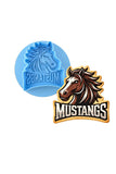Mustangs Words 2 Cookie Cutter | Stamp | Stencil - SHARP EDGES - FAST Shipping - Choose Your Own Size! #1 Cookie Cutter Lady LITTLE - 3 Inches (7.62cm) **BUNDLE** Cutter + Debosser 