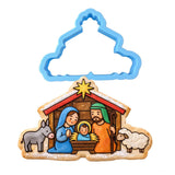 Nativity Scene 3c Cookie Cutter | Stamp | Stencil - SHARP EDGES - FAST Shipping - Choose Your Own Size! #1 Cookie Cutter Lady LITTLE - 3 Inches (7.62cm) Cookie Cutter ONLY (Outline) 