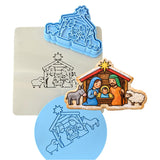 Nativity Scene 3c Cookie Cutter | Stamp | Stencil - SHARP EDGES - FAST Shipping - Choose Your Own Size! #1 Cookie Cutter Lady LITTLE - 3 Inches (7.62cm) **FULL SET BUNDLE** Cutter + Stamp + Stencil + Debosser **BEST DEAL** 