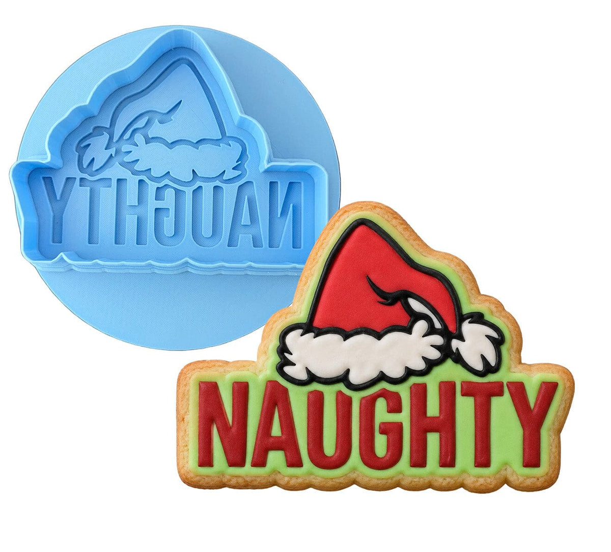 Naughty Grinch Cookie Cutter | Stamp | Stencil #1 Xmas / Winter / NYE Cookie Cutter Lady 