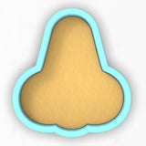 a cloud shaped object with a light blue outline