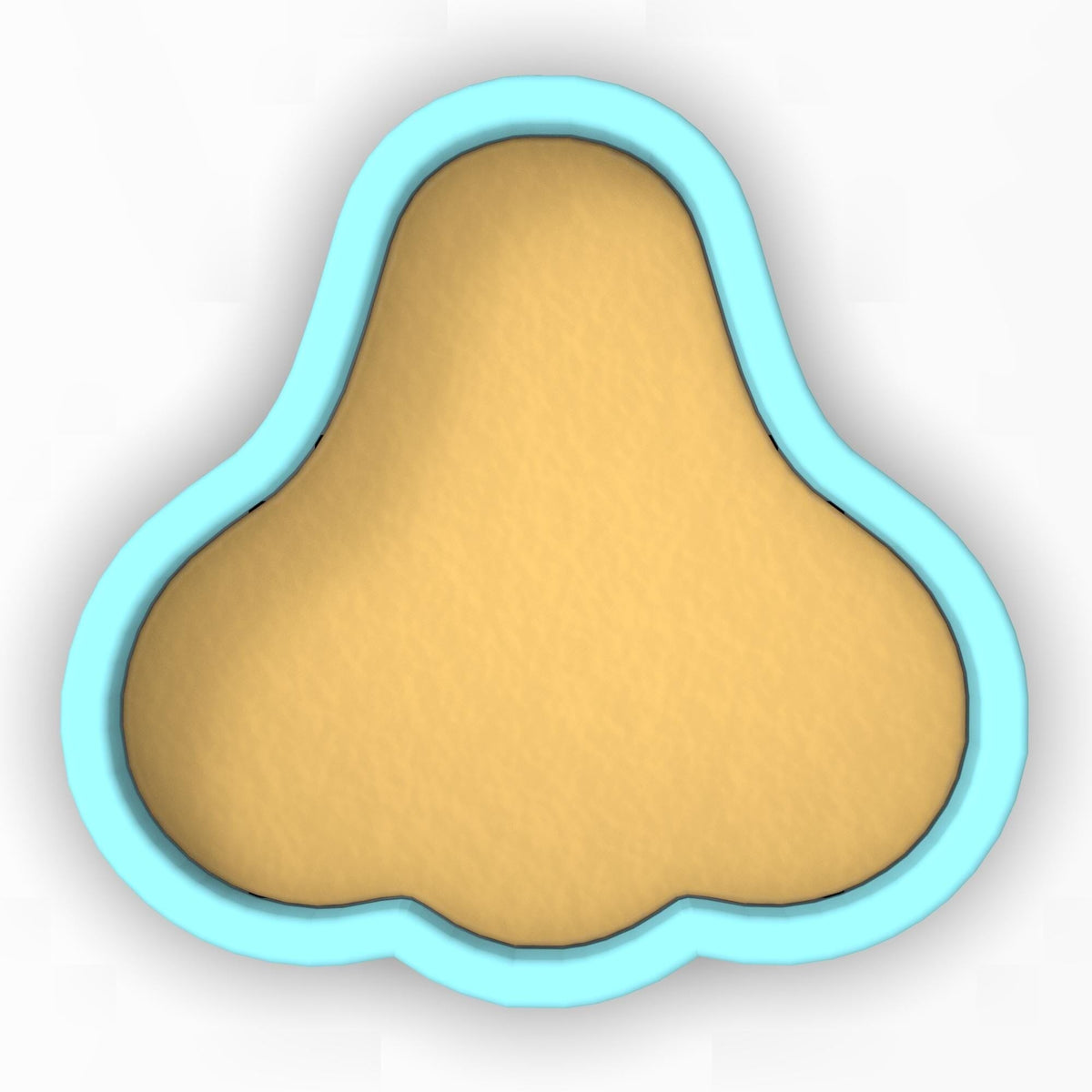 a cookie shaped like a cloud on a white background