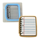 Notepad Cookie Cutter | Stamp | Stencil #1 Miscellaneous Cookie Cutter Lady MINI - 2 Inches (5cm) **BUNDLE** Cutter + Stencil 