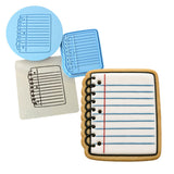 Notepad Cookie Cutter | Stamp | Stencil #1 Miscellaneous Cookie Cutter Lady MINI - 2 Inches (5cm) **FULL SET BUNDLE** Cutter + Stamp + Stencil + Debosser **BEST DEAL** 