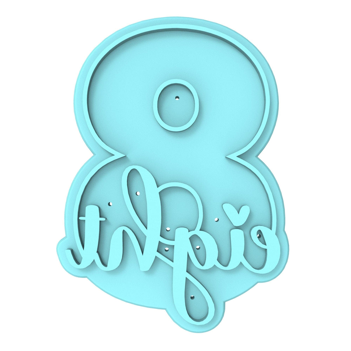 Number Eight Birthday Cookie Cutter | Stamp | Stencil Cookie Cutter Lady 