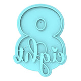 Number Eight Birthday Cookie Cutter | Stamp | Stencil Cookie Cutter Lady 