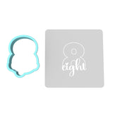 Number Eight Birthday Cookie Cutter | Stamp | Stencil Cookie Cutter Lady 