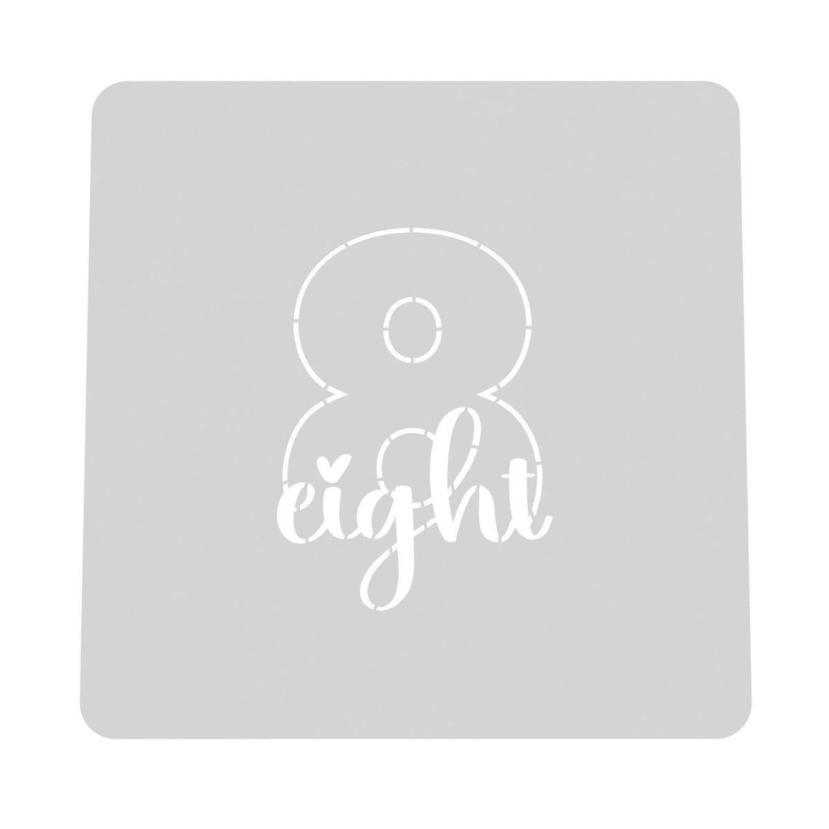 Number Eight Birthday Cookie Cutter | Stamp | Stencil Cookie Cutter Lady 