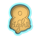 Number Eight Cookie Cutter | Stamp | Stencil birthday Cookie Cutter Lady 