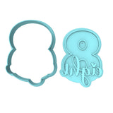 Number Eight Cookie Cutter | Stamp | Stencil birthday Cookie Cutter Lady 