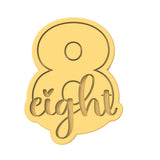 Number Eight Cookie Cutter | Stamp | Stencil birthday Cookie Cutter Lady 