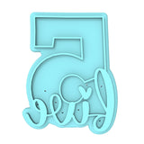 Number Five Birthday Cookie Cutter | Stamp | Stencil Cookie Cutter Lady 