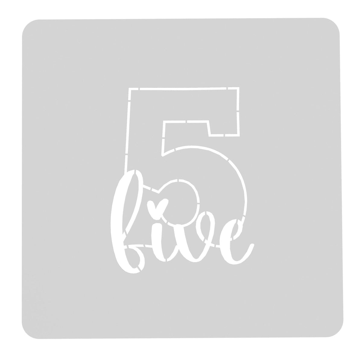 Number Five Birthday Cookie Cutter | Stamp | Stencil Cookie Cutter Lady 