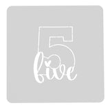 Number Five Birthday Cookie Cutter | Stamp | Stencil Cookie Cutter Lady 