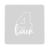 Number Four Birthday Cookie Cutter | Stamp | Stencil Cookie Cutter Lady 