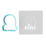 Number Nine Birthday Cookie Cutter | Stamp | Stencil Cookie Cutter Lady 