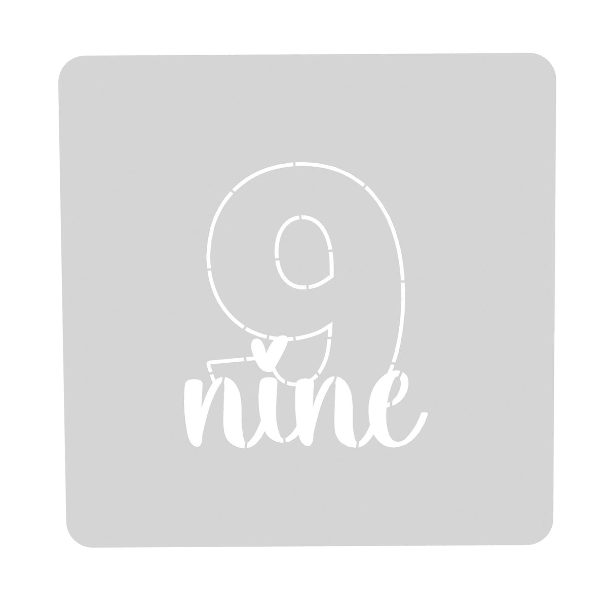 Number Nine Birthday Cookie Cutter | Stamp | Stencil Cookie Cutter Lady 