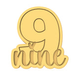 Number Nine Cookie Cutter | Stamp | Stencil birthday Cookie Cutter Lady 