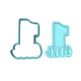 Number One Cookie Cutter | Stamp | Stencil birthday Cookie Cutter Lady MINI - 2 Inches (5cm) **BUNDLE** Cutter + Stamp